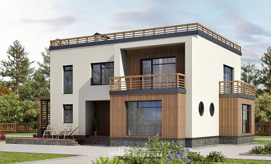 215-002-Л Проект двухэтажного дома, классический коттедж из керамзитобетонных блоков Симферополь | Проекты домов от House Expert