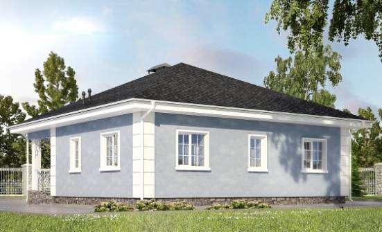 100-001-П Проект одноэтажного дома, небольшой коттедж из газобетона Симферополь | Проекты домов от House Expert