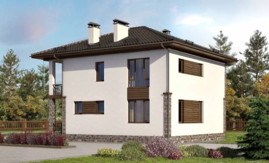 170-005-П Проект двухэтажного дома, классический домик из керамзитобетонных блоков Симферополь | Проекты домов от House Expert
