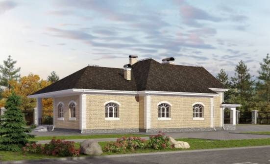 290-001-П Проект двухэтажного дома с мансардой и гаражом, огромный домик из кирпича Симферополь | Проекты домов от House Expert