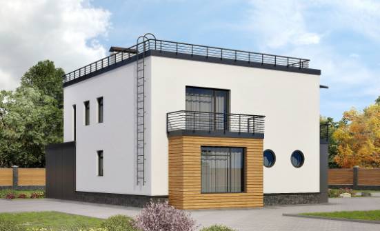 260-002-П Проект двухэтажного дома и гаражом, просторный дом из газосиликатных блоков Симферополь | Проекты домов от House Expert