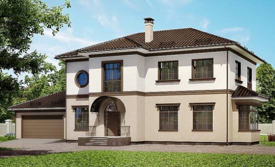 290-004-Л Проект двухэтажного дома, гараж, современный дом из кирпича Симферополь | Проекты домов от House Expert