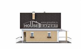 130-004-П Проект двухэтажного дома мансардный этаж, красивый коттедж из газосиликатных блоков Симферополь, House Expert