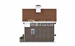 045-001-Л Проект двухэтажного дома мансардой, недорогой загородный дом из керамзитобетонных блоков Симферополь, House Expert
