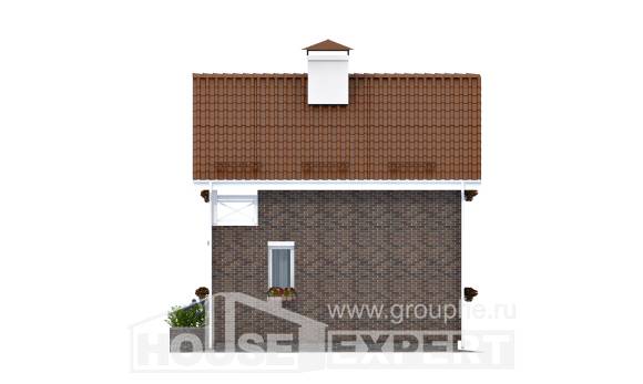 045-001-Л Проект двухэтажного дома мансардой, недорогой загородный дом из керамзитобетонных блоков Симферополь, House Expert