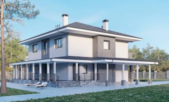 250-004-Л Проект двухэтажного дома, большой загородный дом из газобетона Симферополь | Проекты домов от House Expert