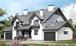 290-003-П Проект двухэтажного дома мансардой, уютный коттедж из бризолита Симферополь, House Expert