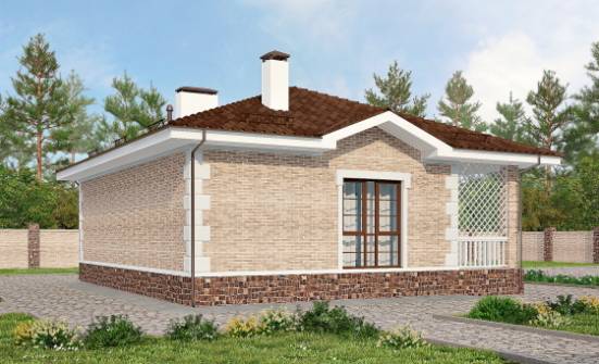 065-002-П Проект бани из кирпича Симферополь | Проекты одноэтажных домов от House Expert