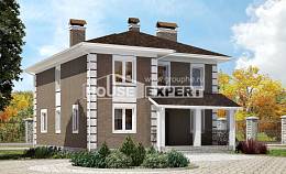 185-002-П Проект двухэтажного дома, экономичный дом из керамзитобетонных блоков Симферополь, House Expert