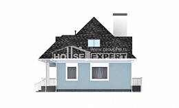 110-001-Л Проект двухэтажного дома с мансардой, небольшой домик из керамзитобетонных блоков Симферополь, House Expert