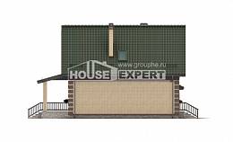 160-007-П Проект двухэтажного дома с мансардой, гараж, доступный загородный дом из теплоблока, Симферополь