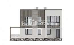 150-017-П Проект двухэтажного дома, компактный коттедж из арболита Симферополь, House Expert