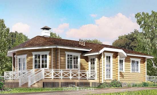 095-001-Л Проект одноэтажного дома, скромный коттедж из дерева, Симферополь