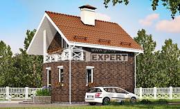 045-001-Л Проект двухэтажного дома мансардой, уютный коттедж из арболита Симферополь, House Expert