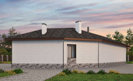 145-001-Л Проект бани из керамзитобетонных блоков Симферополь | Проекты одноэтажных домов от House Expert