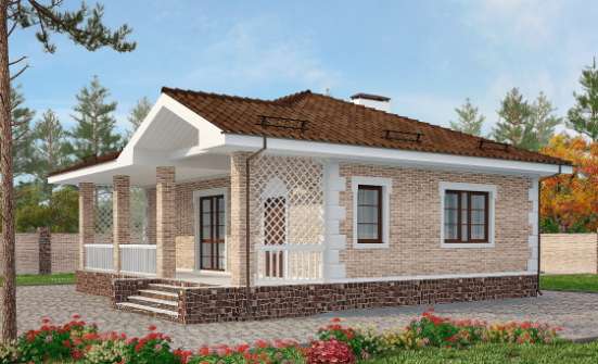 065-002-П Проект бани из кирпича Симферополь | Проекты одноэтажных домов от House Expert