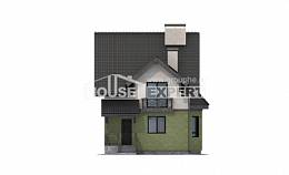 120-003-П Проект двухэтажного дома мансардный этаж, простой загородный дом из керамзитобетонных блоков Симферополь, House Expert
