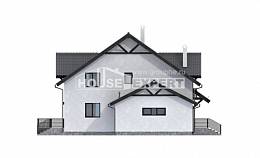 290-003-П Проект двухэтажного дома с мансардным этажом, большой дом из газосиликатных блоков Симферополь, House Expert