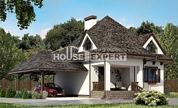 110-002-Л Проект двухэтажного дома мансардный этаж, гараж, доступный дом из твинблока Симферополь, House Expert