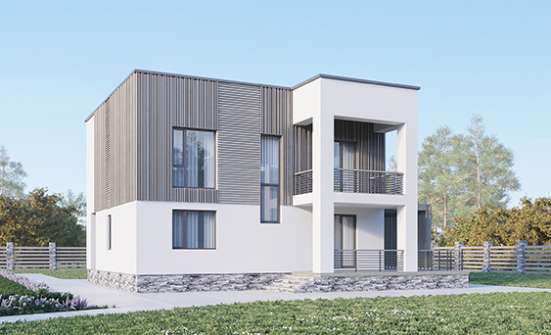 150-017-П Проект двухэтажного дома, бюджетный домик из газобетона, Симферополь
