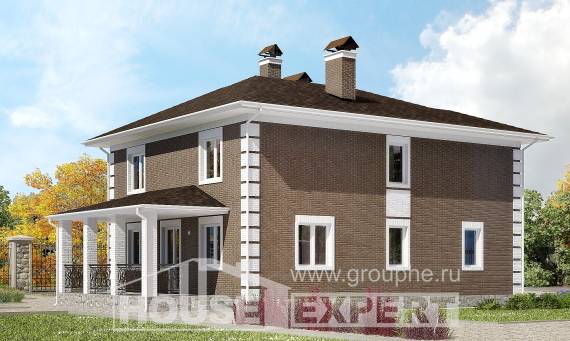 185-002-П Проект двухэтажного дома, бюджетный коттедж из керамзитобетонных блоков Симферополь, House Expert