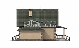 160-007-П Проект двухэтажного дома с мансардой, гараж, современный загородный дом из теплоблока, Симферополь