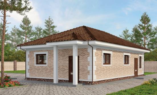 070-005-П Проект гаража из кирпича Симферополь | Проекты одноэтажных домов от House Expert