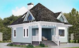 110-001-Л Проект двухэтажного дома мансардой, доступный загородный дом из газобетона Симферополь, House Expert