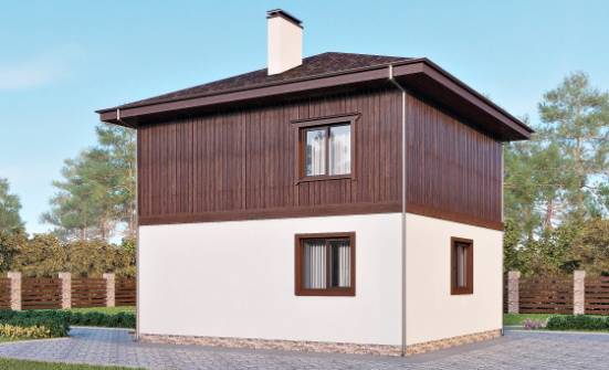 100-006-Л Проект двухэтажного дома, доступный коттедж из пеноблока Симферополь | Проекты домов от House Expert