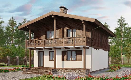 150-016-Л Проект двухэтажного дома с мансардой, доступный домик из газобетона, Симферополь