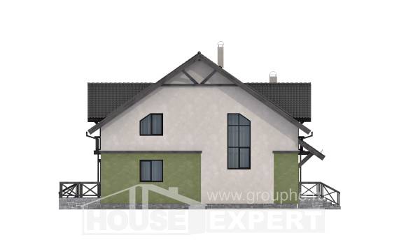 120-003-П Проект двухэтажного дома с мансардой, красивый домик из бризолита Симферополь, House Expert