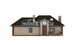 180-010-П Проект двухэтажного дома с мансардным этажом и гаражом, уютный домик из твинблока Симферополь, House Expert