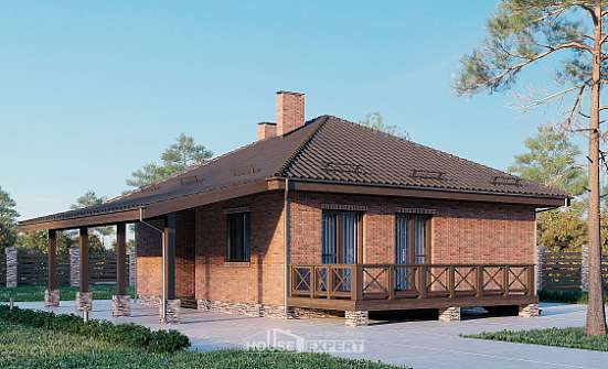 070-006-Л Проект одноэтажного дома, компактный коттедж из газобетона Симферополь | Проекты домов от House Expert