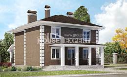 185-002-П Проект двухэтажного дома, недорогой дом из твинблока Симферополь, House Expert
