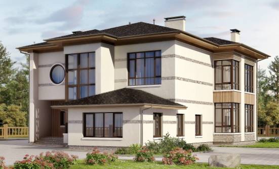 345-001-П Проект двухэтажного дома, большой загородный дом из теплоблока Симферополь | Проекты домов от House Expert