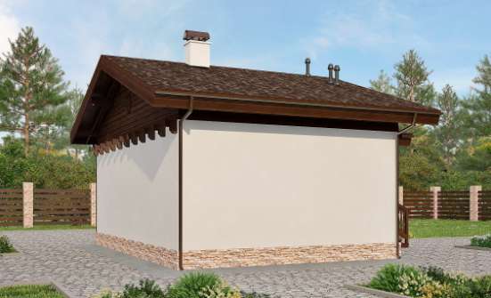 040-003-П Проект бани из бризолита Симферополь | Проекты одноэтажных домов от House Expert