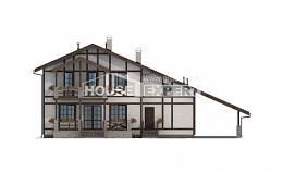 250-002-Л Проект двухэтажного дома с мансардой и гаражом, простой дом из кирпича, Симферополь