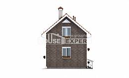 045-001-Л Проект двухэтажного дома с мансардой, доступный загородный дом из поризованных блоков Симферополь, House Expert