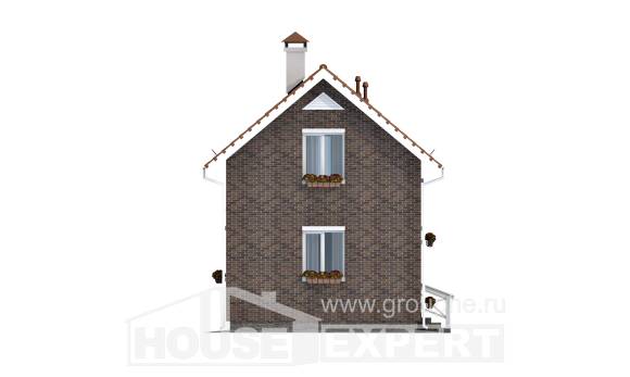 045-001-Л Проект двухэтажного дома с мансардой, доступный загородный дом из поризованных блоков Симферополь, House Expert
