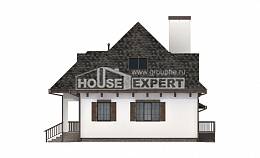 110-002-Л Проект двухэтажного дома мансардный этаж и гаражом, бюджетный коттедж из твинблока Симферополь, House Expert
