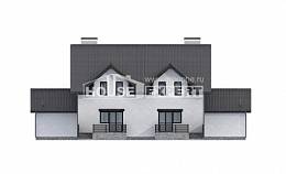 290-003-П Проект двухэтажного дома с мансардным этажом, классический загородный дом из поризованных блоков Симферополь, House Expert