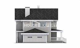190-001-Л Проект двухэтажного дома и гаражом, просторный дом из кирпича, Симферополь