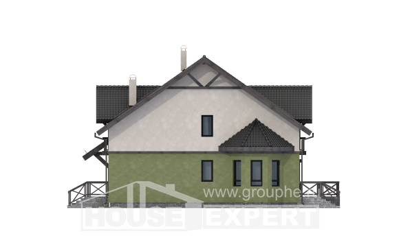 120-003-П Проект двухэтажного дома мансардой, классический дом из бризолита Симферополь, House Expert