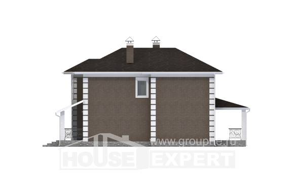 185-002-П Проект двухэтажного дома, доступный коттедж из поризованных блоков Симферополь, House Expert