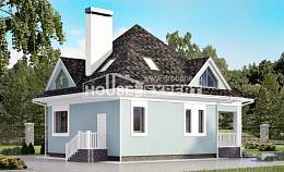 110-001-Л Проект двухэтажного дома с мансардой, компактный коттедж из твинблока Симферополь, House Expert