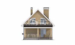 130-004-П Проект двухэтажного дома мансардой, недорогой домик из керамзитобетонных блоков Симферополь, House Expert