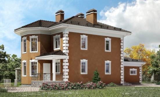 150-006-П Проект двухэтажного дома, гараж, классический дом из бризолита, Симферополь