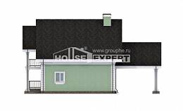 140-003-Л Проект двухэтажного дома с мансардой и гаражом, экономичный загородный дом из газосиликатных блоков, Симферополь