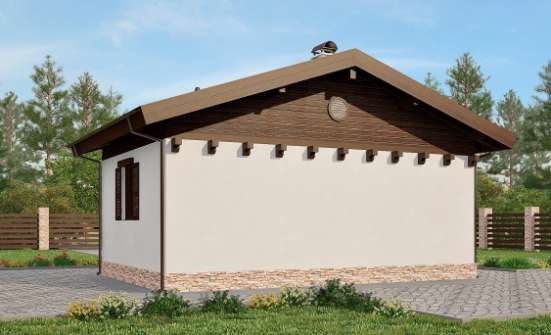 040-003-П Проект бани из бризолита Симферополь | Проекты одноэтажных домов от House Expert