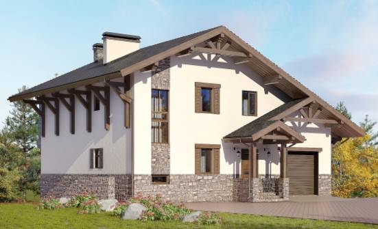 305-002-Л Проект трехэтажного дома мансардой, классический коттедж из кирпича Симферополь | Проекты домов от House Expert
